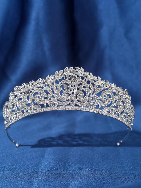 1 Stück elegante Kristallkrone für die Braut, Hochzeit Haaraccessoires für Frauen, Erwachsenen Party Bankett Haarreif