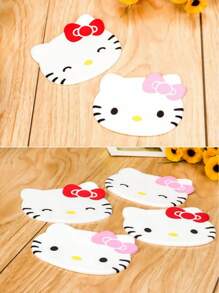 Sanrio Sanrio Cartoon Coasters, Hello Kitty Cat Silicone Non-Slip Cup Mats, Bowl Pads, Heat Insulation Pads, Party Favors, Tabletop Decor Coasters
