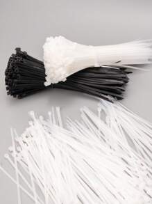 100pcs Cable Zip Ties, Heavy Duty Nylon Tie Wraps For Indoor And Outdoor Use, Self-Locking Black Wire Ties For Cable Management