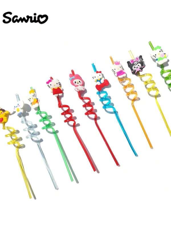 Sanrio قش كرتوني جميل متنوع مع أغطية قابلة للفصل، مستلزمات حفلات [التسليم العشوائي]