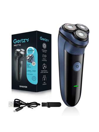 500mAh Rechargeable Electric Shaver, Intelligent Floating Shaver, Wireless Facial Cleansing Men's Gift