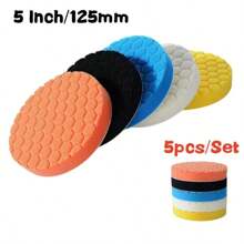 3/4/5/6/7 Zoll 5 Stück Auto Polierpad Set, selbstklebende Polierschwamm Scheiben für Auto Poliermaschine Bohrgerät, Strandutensilien, Strandaccessoires, Pool Schwimmhilfe
