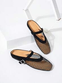 Nuevas sandalias tipo chanclas de suela blanda, transpirables y de dedo cerrado con malla para mujer, versátiles y cómodas para el verano