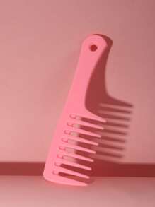 1 Portable Paddle Hairbrush, Wide Tooth Mini Comb, Plastic Detangling Travel Brush, Suitable For Styling Curl, Long & Wet Hair, Unisex