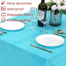 1/3/5 Stücke Rosa Serie Valentinstag Tischdecken, einfarbige Party Tischdecken, geeignet für Feiertags-Partys, Firmenzusammenkünfte, Outdoor-Picknicks und -Abendessen, tragbare und praktische Plastiktischdecken für Feiertage, Hochzeiten, Geburtstage und Feiertage - 137 cm x 183 cm, Valentinstag Tischdecken