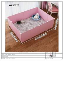 Small Cat Fence, Foldable Guinea Pig/Rabbit Cage, Indoor Removable Balcony Half Enclosed Pet Fence, Space Saving