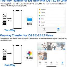 5-In-1 Camera Card Reader, Camera Viewer Plug And Play, OTG USB Camera Multi-Storage Adapter, SD/TF Card Slot/USB3.0/Type-C/Lightning Universal Card Reader, Compatible With IPhone/IPad/ - White - View 5