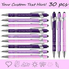 6/12/30 buah Pulpen Ballpoint Logam Kustom Personalisasi, Tulisan Halus, Alat Tulis Kantor Sekolah dan Bisnis, Tinta Hitam, Hadiah Personalisasi, Kembali ke Sekolah, Terukir, Hadiah Apresiasi Karyawan - MultiWarna - View 20