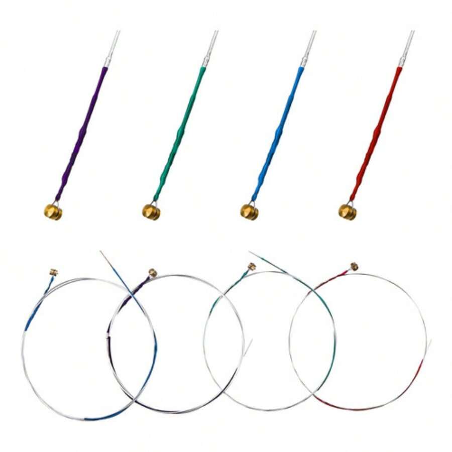Cuerdas de violín de aleación de aluminio y acero 4/4 y 3/4 Accesorios de rendimiento de calidad profesional. - Multicolor - Ver 1