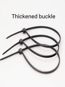100pcs Cable Zip Ties, Heavy Duty Nylon Tie Wraps For Indoor And Outdoor Use, Self-Locking Black Wire Ties For Cable Management