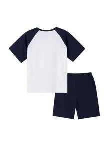 Annil Ropa infantil, conjuntos de niñas de manga corta, ropa de estar en casa, pijamas, verano