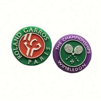 The Majors Tennis Racket Shock Absorber Extra Damp - Commemorative Silicon Vibration Dampener, Random Color And Style, Roland Garros Paris, Wimbledon Championships