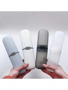 1个便携式牙刷和假牙塑料盒，整理您的牙刷和牙膏！ - 彩色 - 查看 3