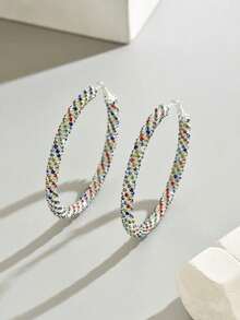 一对手工水晶装饰正式晚会耳环