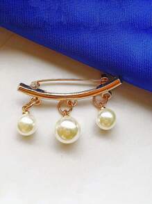 Faux Pearl Anti-Glow Neckline Button Pin, Waist Pin, Atmospheric And Elegant Fixed Clothes Button Pin, Teen Girls Waist Goddess, A Pin Anti-Glow Goddess