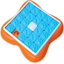 Outward Hound By Nina Ottosson Challenge Slider Treat Puzzle Enrichment Toy, Level 3 Advanced, Multicolored - Thanh trượt thử thách (Cam, Xanh lam) - Xem 1