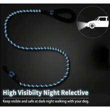 1pc Glow In The Dark Heavy Duty Nylon Dog Leash, Suitable For Medium Dogs