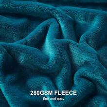 Sofa Blanket Living Room Cover SetFleece Blanket Twin Size, Soft Cozy Twin Blanket, Fuzzy Flannel Blanket Bed, Sofa, Couch, Travel, Camping, 60 X 80 Inches - 青色 - 查看 2