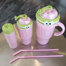 1 buc/3 buc sticle de apă multi-piesă color dopamină 1250 ml + 700 ml + 300 ml cu mâner, sticlă de apă cu paie de mare capacitate, atractivă și practică, potrivită pentru călătorii, sport, uz la birou, diverse cadouri de sărbători și ziua de naștere
