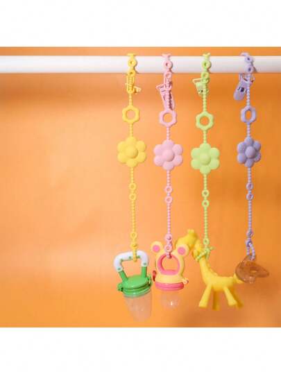 婴儿奶嘴硅胶链扣，奶嘴链夹，婴儿硅胶防掉链，婴儿玩具背带，硅胶套装奶嘴夹，适用于汽车座椅玩具、出牙玩具、高脚椅、婴儿车配件、婴儿玩具夹、婴儿床、摇椅