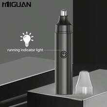 Electric Nose Hair Trimmer, Professional Painless Nose And Ear Hair Trimmer For Men And Women, Stainless Steel Blades, Dual Edge Blades, Quiet And Efficient, Easy To Clean, 500mAh Battery Capacity - Black - View 6