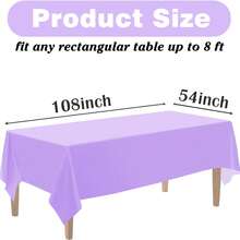 1pc, 54x108 Inches, High Quality Disposable Plastic Tablecloth, Decorative Rectangular Disposable Tablecloth, Plastic White Tablecloth, Events Weddings, Indoor And Outdoor, Party Decorations, Suitable For Halloween Parties, Events And Weddings, Indoor And Outdoor, Christmas Party Supplies - Multicolor - View 16