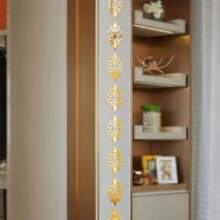 Set de 10 piezas de pegatinas de espejo decorativas autoadhesivas y removibles de acrílico hueco para la cintura. Adhesivos de espejo DIY para decoración del hogar, a prueba de agua y resistentes al aceite, adecuados para decorar salas de estar, dormitorios, baños, pasillos y oficinas (plata/oro/negro)