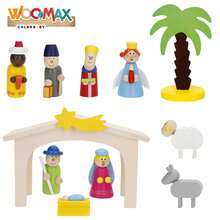 Woomax Wooden Nativity Scene For Children With 11 Christmas Figures, A Manger With A Star, The Three Wise Men, Animals, And A Tree. Educational FSC Toy With, Soft-Touch Pieces. Ideal For Decorating And Playing With Christmas Toys For Ages 3 And Up. ✅ Delivery Within 24/48 Hours To Mainland Spain. - Black - View 5