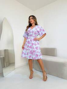 Short Dress/With Stretch/Half Sleeves/Princess/Printed/Women's Fashion/Summer - 101-LILAIS - 查看 1