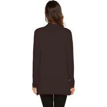 Newchoice Womens Casual Lightweight Long Sleeve Cardigan Soft Drape Open Front Fall Dusters (S-3XL) - Brown - View 5