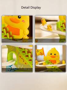 The Yellow Duck Automatic Climbing And Sliding Toy Is Perfect For Birthday And Holiday Gifts. Manual Installation Of Track (Requires Two No. 5 Batteries To Be Provided),Duck,Sensory Toys,Ducks
