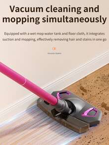 2025新款吸尘器家用大吸力无线手持强力宠物猫毛除螨吸尘器拖把清洁器，电池容量2000mAh - 彩色 - 查看 6