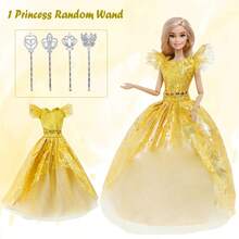 7pcs Doll Clothes Princess Dress Outfit Set, Fit For 11.5 Inch Dolls. Lace Bow Princess Dress, Tutu Dress, Strapless Dress With Magic Wand And Crown, Children's Birthday Gift Pretend Play Toy (Doll Not Included) - Multicolor - View 12