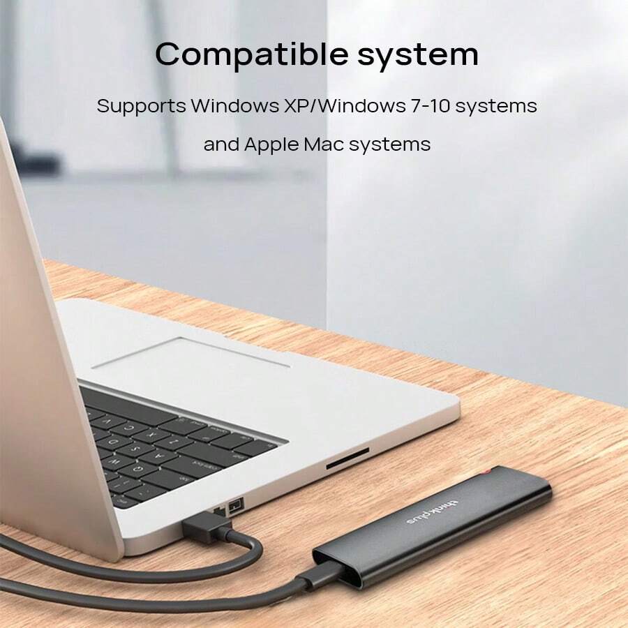 Lenovo 行動固態硬碟 TSD302 10G版 高速傳輸 迷你便攜輕薄 手機電腦平板通用 即插即用 相容Windows/Mac - 黑色 - 查看 1