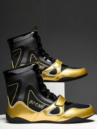 TACHUAN 1 par de zapatos para boxeo profesional de mujer, zapatos de entrenamiento de artes marciales de caña alta, zapatos de fitness para boxeo Muay Thai