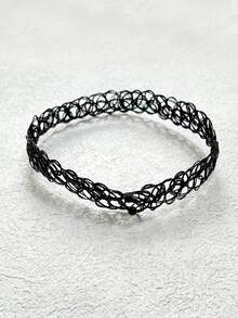 1/2 件简约鱼线颈链/吊坠项链，适合女士 - 彩色 - 查看 2