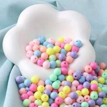 300 piezas de cuentas redondas acrílicas tipo macarrón en una variedad de colores pastel, cuentas espaciadoras redondas, aptas para hacer joyas DIY, pulseras y collares