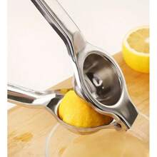Exprimidor manual de acero inoxidable, exprimidor manual de limón, extractor de jugo de naranja, herramienta para hacer jugo de fruta en casa, 1 pieza