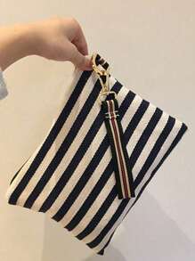 Women's Casual Striped Clutch Handbag