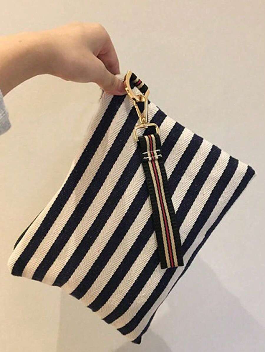 Women's Casual Striped Clutch Handbag