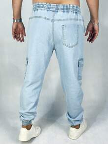 Men Pants - Light Wash - View 3