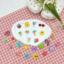 26Pcs Cute Summer Beach Vacation Cartoon Shoe Charms Decoration,Suitable For Hollow Out Clogs, Beach Sandals, Flip-Flops - 26Pcs - View 1