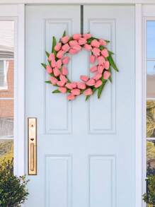 1/5 Tulipanes artificiales, con un toque realista, específicamente en forma de ramos de flores artificiales de color rosa. Adecuado para decorar varios escenarios como bodas, habitaciones, restaurantes, cocinas, salas de estar, dormitorios, hogares, baños, hoteles, fiestas y todo tipo de eventos. Se utiliza como regalo para el Día de San Valentín y Año Nuevo. Para Pascua, Día de la Madre, Día del Padre, fiestas de cumpleaños, decoraciones de graduación. Regalos.