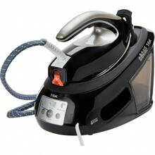 Generador de Vapor Express, suela con tecnología Durilium AirGlide, depósito de 1.8 L, fácil de usar, elimina pliegues de cualquier tipo de prenda, Negro/Plata, SV8062X0
