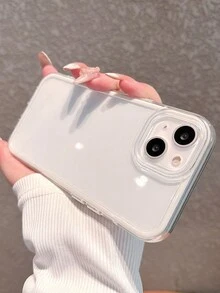 极简厚白边透明手机壳适用于 16 Pro Max/16/16 Pro/16 Plus/15/15 Pro Max/15 Pro/11/12/13/14 Pro Max/11 Pro Max/12 Pro/12 Pro Max/13 Pro/13 Pro Max/14 Pro/14 Pro Max/16E 软壳 - 白色-加厚 - 查看 9