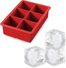 Tovolo King Cube Ice Tray (Stratus Blue) - Large, & Reusable Silicone Molds For Whiskey, Cocktails, Coffee, Bartender Accessories, & Smoothies /-& Dishwasher-Safe - Candy Apple - View 4