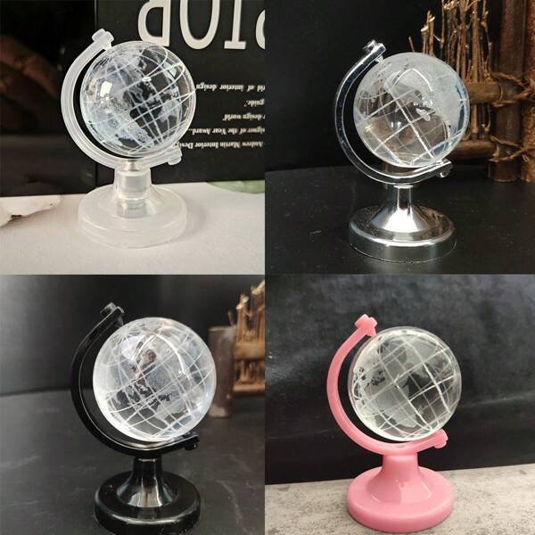 1pc Mini Desktop Decorative Globe - Transparent Display, Cute Creative Gift For Girls (Suitable For Birthday, New Year And Home Decor), Decoration, Room, Party, Desk, Dining Table, Party Favor, Globe Designed Decorative Craft
