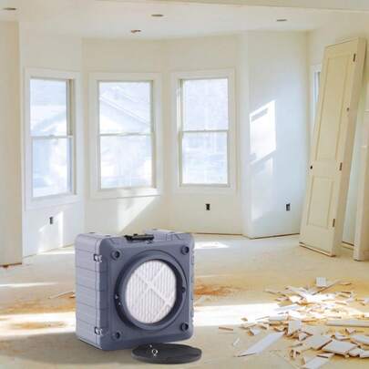 Air Scrubber With 3-Stage Filtration, Stackable Negative Air Machine 550 CFM, Air Cleaner With MERV10, Carbon, H13 HEPA, For Home, Industrial And Commercial Use