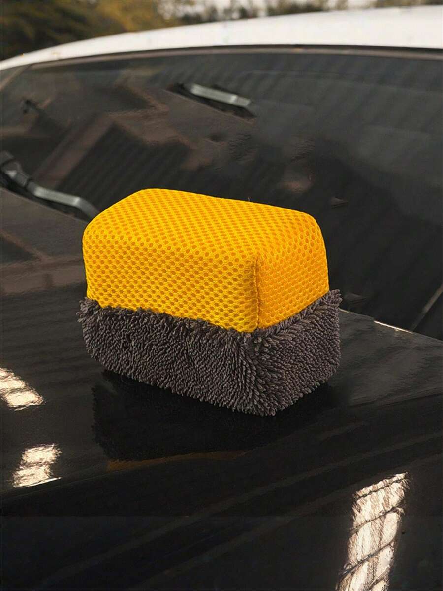 1 件装双面洗车海绵除虫海绵网清洁焦油海绵用于清洗超强吸水柔软汽车护理垫，汽车美容海绵擦拭吸水汽车内饰擦洗海绵多用途内饰擦洗垫汽车清洁用品