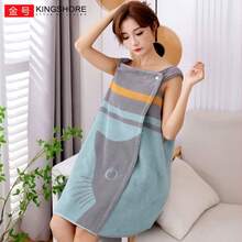 Bath Towels Back To School - Blue Bath Dress + Dry Cap + Towel - View 7